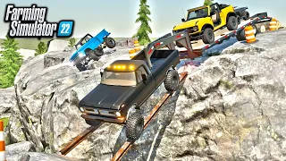 SKETCHY OFF-ROADING WITH LIFTED DIESEL TRUCKS! (MULTIPLAYER) | FARMING SIMULATOR 22