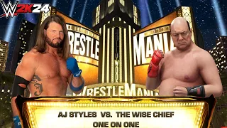 WWE 2K24 - AJ Styles vs Paul Hayman|WrestleMania Goes Hollywood