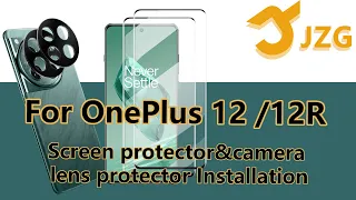 OnePlus 12 /oneplus12r installs a screen protector and camera lens protector.