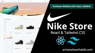 Footwear website | React, Tailwind CSS | Nike store | Shoe Website