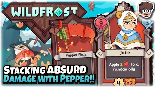 Stacking ABSURD Damage Using Pepper!! | Wildfrost