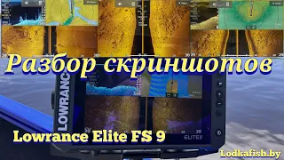 Разбор показаний эхолота Lowrance Elite FS. Скриншоты Elite FS 9 от Lodkafish