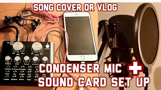 PAANO MAGRECORD NG SONG COVER OR VLOG SA IPHONE using Condenser Microphone at Sound card