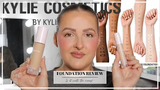 KYLIE COSMETICS FOUNDATION & CONCEALER REVIEW | First Impression and Wear Test!!