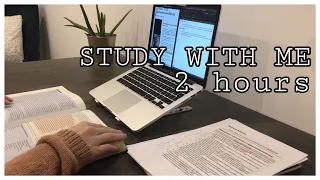 STUDY WITH ME| 2 hours, no break, alpha waves