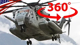 [360° Military Video] CH-53E Super Stallion External Lift Transport - 【360°軍事動画】CH-53Eヘリコプターの吊り下げ輸送