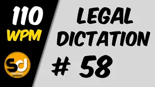 # 58 | 110 wpm | Legal Dictation | Shorthand Dictations