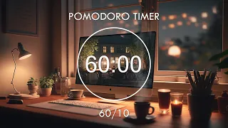 Pomodoro 60/10 ★︎ Lofi Relaxing Music ★︎ Focus on Studying with high Productivity ★︎ Focus Station