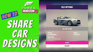 Forza Horizon 5 How to Share Car Designs