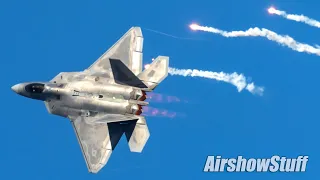 Low Level Air Power Demo (Flares and Aggressors!) - Aviation Nation 2019 - Nellis AFB