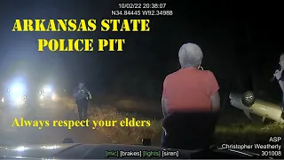 ARKANSAS STATE POLICE pursuit and PIT on fleeing Pontiac Grand Marquis | vehicle overturns in ditch