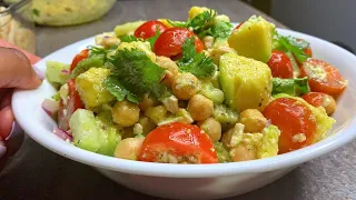 Mediterranean Chickpea Salad Ready In 10 Minutes! | Chickpea Salad Recipe