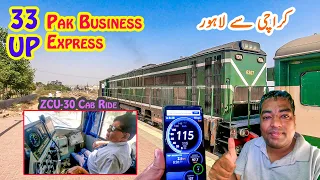 33UP Flying Train Journey From Karachi to Lahore | Fastest ZCU-30 Cab Ride | Pakistan Railways