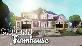 Roblox | Bloxburg: Modern Farmhouse Mansion | House Build