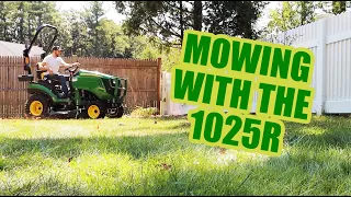 Mowing With The John Deere 1025r 54 inch Auto Connect Deck