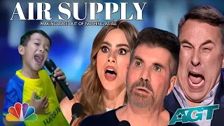 Golden Buzzer | Simon Cowell hysterically when the heard Air supply song with an extrordinary voice