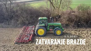 Zatvaranje brazde John Deere 4755 & Kongskilde | Spring tillage