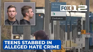 2 teens stabbed on MAX train; Man charged with hate crime is wanted by Florida: Court docs