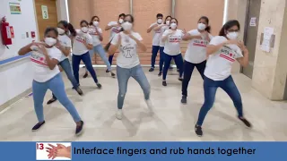 Reliance Hospital - Lab Medicine on dance floor... Hand Hygiene awareness