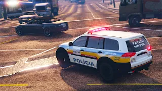 MELIANTE TENTA ROUBAR NOSSA VIATURA - PMMG - GTA 5 ROTINA POLICIAL