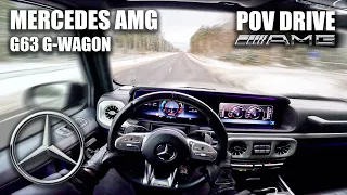 AMG G63 SNOW POV DRIVE (LOUD EXHAUST) I 4K