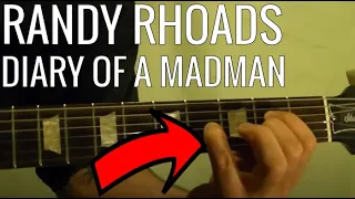 Diary of a Madman Intro by Randy Rhoads - Guitar Lesson