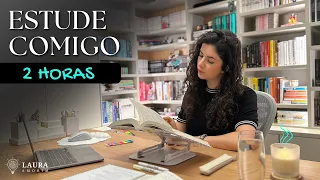 Estude Comigo em TEMPO REAL (2 horas) #373 | Study with me | Laura Amorim