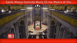 Papa Francesco - Santa Messa festività Maria SS.ma Madre di Dio 2019-01-01