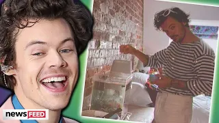 Harry Styles HANGS OUT At Fan's House After His Car Breaks Down