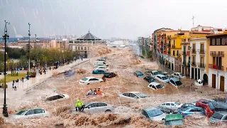 Apocalyptic Footage from Spain! Crazy Flood sweeps away homes and people in Toledo, Madrid