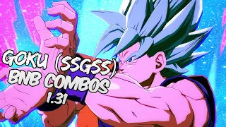 DBFZ 1.31 Goku (SSGSS) BnB / Advanced Combos | DRAGON BALL FighterZ