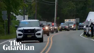 Donald Trump convoy leaves New Jersey