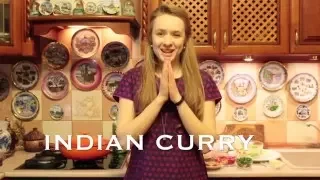 Рецепт индийского карри с курицей и овощами/Indian Chicken Curry Recipe - English Subtitles