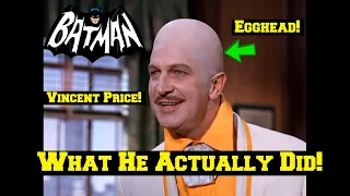 You WON'T Believe What Vincent Price (Egghead) Did on the Batman TV SHOW (60's) Set!