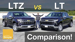 2022/23 Chevy Silverado LT vs LTZ | Side by Side Trim Comparison!