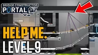 Bridge Constructor Portal : Level 9 Puzzle Solution