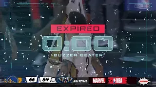 Lonzo Ball Hits Buzzer Beater At Half Time On Marvel Inspired Telecast