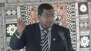 Fijian Minister of Education, Dr. Mahendra Reddy opens Teachers Quarters.