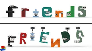 How to make Alphabet Lore words with LEGO: "friends" (lowercase) and "FRIENDS" (uppercase)