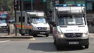 Classic Metropolitan and City Police vans responding in CONVOY!