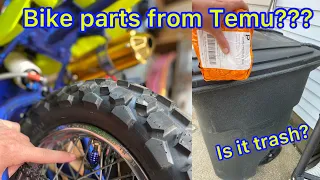 ORDERING PITBIKE PARTS FROM TEMU - IS IT WORTH IT? - UNBOXING SPROCKETS, GAS CAP, PHONE MOUNT +MORE!