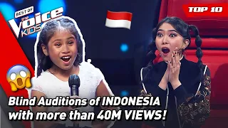 The MOST VIEWED Blind Auditions of The Voice Kids Indonesia 2021! 🇮🇩 | Top 10