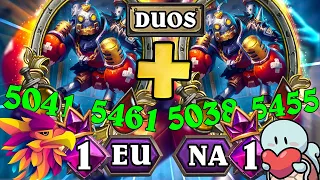 HIGH IQ Plays by #1 EU and #1 NA Players! | Hearthstone Battlegrounds Duos