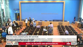 Live: Pressekonferenz der FDP zu den Wahlergebnissen in Sachsen und Brandenburg