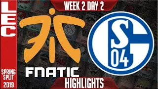 FNC vs S04 Highlights | LEC Spring 2019 Week 2 Day 2 | Fnatic vs Schalke 04