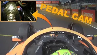 PEDAL Camera Lando Norris - Practice Start British GP FP2 On-Board