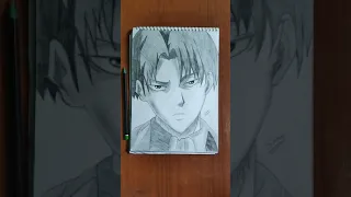 Levi Ackerman Drawing with Only One Pencil #Shorts