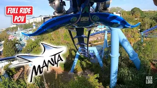 MANTA Roller Coaster FULL RIDE POV SeaWorld Orlando 2024