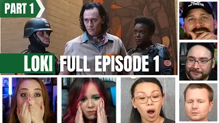 Loki Episode 1 Reaction Compilation [Part 1] | Marvel Studios' Loki "Glorious Purpose" Reaction!