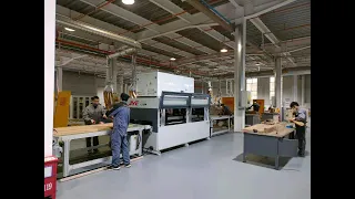 full automatic pass high frequency wood door assembly line jyc